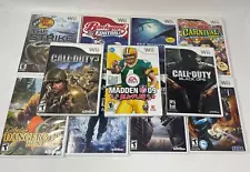 WII Games Lot of 11 Call of Duty Football Conduit The Strike Fishing Madden B78