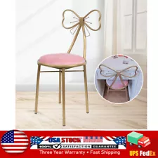 Nordic Style Velvet+Metal Chair Dressing Vanity Makeup Stool Seat For Home