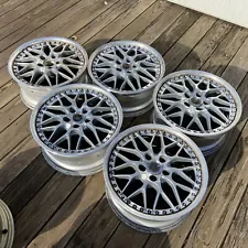 ENKEI AEGIS Mesh JDM Wheels 17x8 3pc +37 Hi Disk 5x112 Wheels VW AUDI Set Of 5