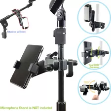 Universal Microphone Mic Stand Mount Phone Holder For iPhone 15 14 13 12 Pro MAX