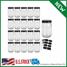 QAPPDA Mason Jars,Glass Jars With Lids 12 oz,Canning Jars For Pickles And Kitche