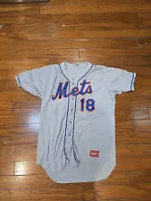 MILB Authentic Team issue NewYork Mets Rawlings Game Jersey sz 46 #18 Strawberry