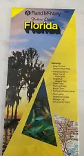 Vintage 1991 ~ Florida deluxe edition map Rand McNally never used