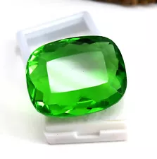 95 CT Natural Cushion Cut Green Peridot Certified loose Gemstone For Sale