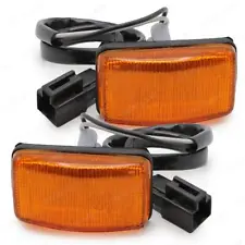 Pair Orange Side Turn Signal Marker Light For Toyota Land Cruiser FJ80 1989 - 97