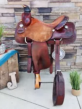 15.5” Circle Y Western Roping Saddle ~ Full QH Bars- Clean ðµ