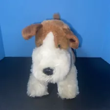 Kellytoy Plush Dog Airedale Terrier Realistic Tri Color Puppy 15”L Toy Lovey