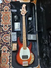 Music Man StingRay Short Scale Bass: Burnt Amber in Mint Condition RH 4 String