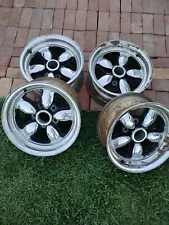 4 American Racing Daisy Coke Bottle 15x7 Wheels 5 x 4 3/4" Bolt Pattern Chevy