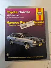 Toyota Corolla 1980-1987 RWD models Haynes repair manual 92032 FREE SHIPPING