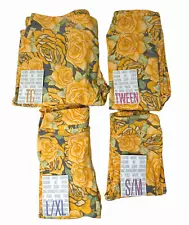 LuLaRoe Leggings Mommy & Me YELLOW ROSES Adult TC-Kids S/M-L/XL-Tween 4pc NWT