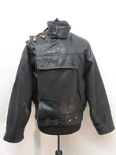 VINTAGE 80'S LEATHER SWEDISH TANKER MOTORCYCLE JACKET SIZE XL