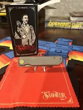 Q LLC Saboteur Folding knife Sheepsfoot EDC Gray Honey Badger Fix