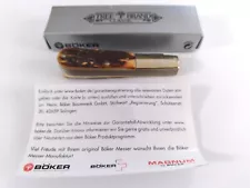 Boker Tree Brand Pocket Knife Barlow 3-1/8" Closed Genuine Deer Stag Handle