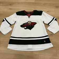 Minnesota Wild White Adidas Jersey Size 50 Mens Medium