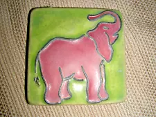 Vintage Pewabic Elephant Tile