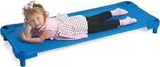 ANGELES Blue Daycare Preschool Kids Standard Size Nap Sleeping Cots (4 cots)