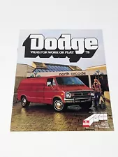 Vintage Dodge Vans for Work or Play 1978 Sales Brochure