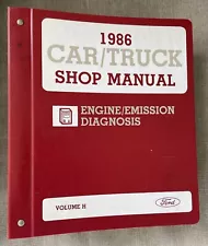 1986 Ford Engine Emissions Diagnosis Workshop Service Manual Car Truck Vol H