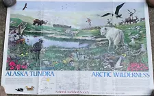 Alaska Wildlife Tundra Arctic Wilderness Poster Vintage