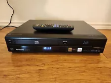 Panasonic BLU RAY & VHS ( DMP-BD70V ) + iR6 REMOTE ! WORKING, TESTED - PERFECT !