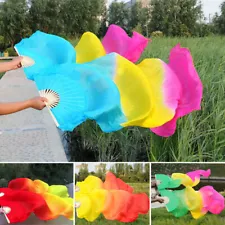 Chinese Style Belly Dance Fan Veils for Women Long Silk Fan Bamboo Fans Hot SALE