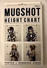 Mugshot Height Chart Party Backdrop Poster & Numbered Cards Growth Chart NEW