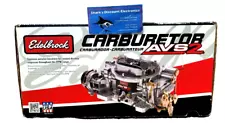 Edelbrock (1906) AVS2 650 CFM 4 Barrel Carburetor, Electric Choke.NEW. FREE SHIP