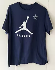 Dak Prescott Jordan Brand Nike Dallas Cowboys Men’s Navy Blue T-Shirt XL