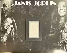 Janis Joplin Signed Display ICZ Dave Norman Autograph COA