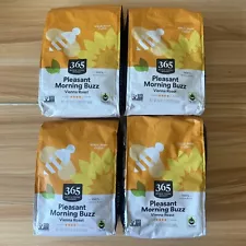 FLASH SALE!! 4 Bags 365 WHOLE FOODS Pleasant Morning Buzz WHOLE BEAN COFFEE