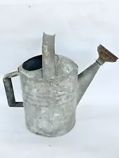 Old Galvanized WATERING CAN Sprinkler Sturdy Metal Outdoor Garden