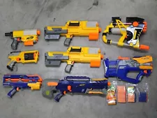 NERF Lot Longshot Deploy CS-6 REV-8 AS-20 w Darts Blasters Darts Hasbro Guns