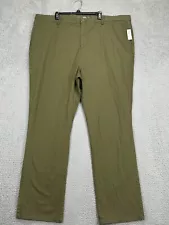 Old Navy Pants Mens 48X34 Green Chino Ultimate Slim Pockets Outdoor Casual NEW