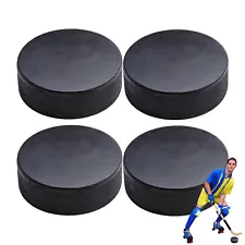 4PCS Bulk Blank Ice Hockey Pucks Official 3-Inch Diameter, 1-Inch Thickness