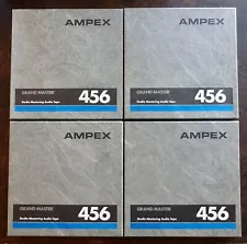 4 NOS Ampex 456 Grand Master 1/2" x 2500' Pancake Refill Tape Lot For 10" Reels