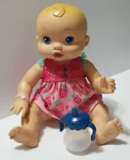 2006 Hasbro Baby Alive Doll Drink Wet n Wiggles Girl Twin Works Bottle Dress