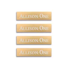 4pcs Allison One Speaker Badge Emblem Custom Logo 63mm(2.48")X16mm(0.63")GOLD