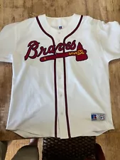 atlanta braves jersey no name size XL white.