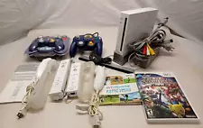 Nintendo Wii Console Bundle w Wii Sports & Mario Bros. Brawl-Tested & Working!