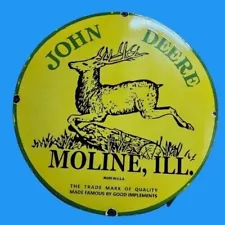 Porcelain John Deere Enamel Sign Size 30x30 Inches Double Sided