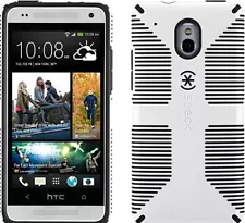 Speck CandyShell Grip Case HTC One Mini -White/Black Free Screen Protection Kit