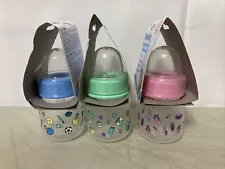 New Baby Girl Boy Bottles 2 Ounce Preemie Size Nipples Reborn Dolls DIY 3 Total