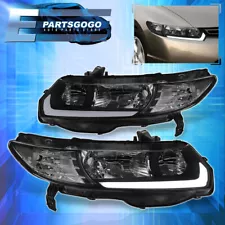 For 06-11 Honda Civic FG1 Coupe 2DR JDM Black LED DRL Headlights Lamps Set LH+RH (For: 2010 Honda Civic)