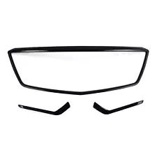 Gloss Black 3 Piece Tape-on Grille Overlay Insert Fits 2020-2024 Cadillac XT5