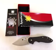 Spyderco Domino Knife C172CFTIP - CTS XHP Blade, Black Handle (Discontinued)