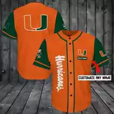 Miami Hurricanes Baseball Jersey Shirt Personalized Gift For Football Lover