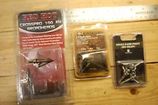 CROSSBOWS RED HOT CROSSPRO 100 BROADHEADS NEW 2BLADE 2 PACK ARCHERY BOLTS LOT