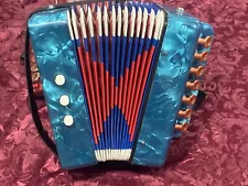 New Accordion For Sale. Size:18x18. Colors:Red, Blue, Green, Teal Blue.