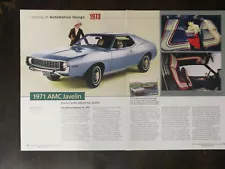 1971 Aerican Motors AMC Javelin 4-Page Original Color Article - 324